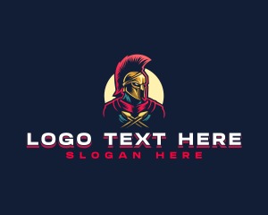 Spartan Warrior Helmet logo design