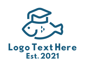 Blue Fish College  logo design