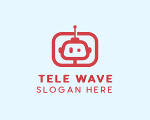 Television Robot Head logo design