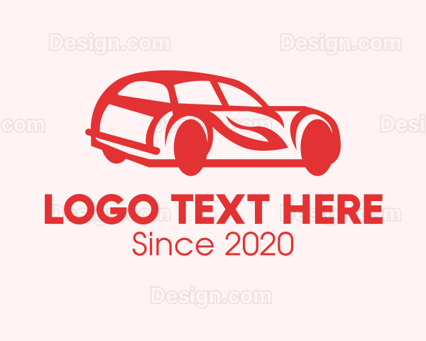 Modern Red Car Logo