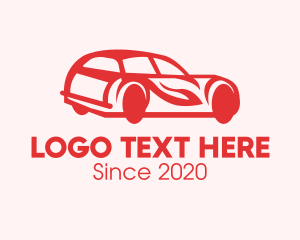 Modern Red Car logo