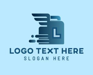 Fast Box Wings Logistics logo design