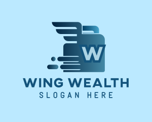 Fast Box Wings Logistics logo design