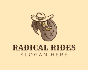 Cowboy Hat Skull logo design