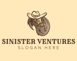 Cowboy Hat Skull logo