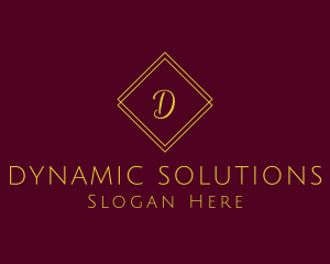 Minimalist Geometric Diamond logo design