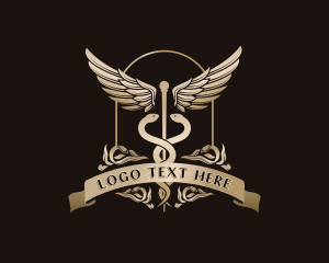 Caduceus Staff Medicine logo