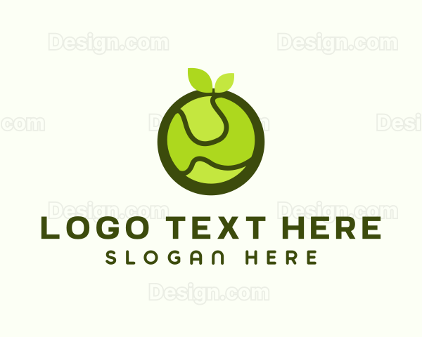 Organic Produce Fruit Logo