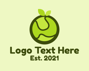 Abstract Green Fruit logo