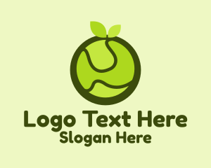 Abstract Green Fruit Logo