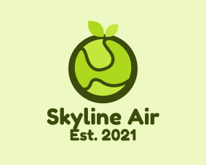 Abstract Green Fruit logo