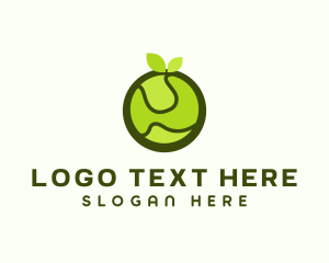 Organic Produce Fruit Logo