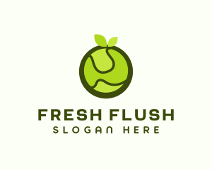 Organic Produce Fruit logo design