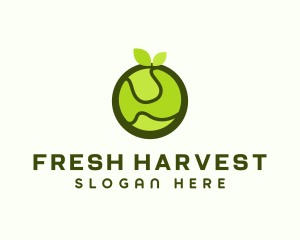 Organic Produce Fruit logo design