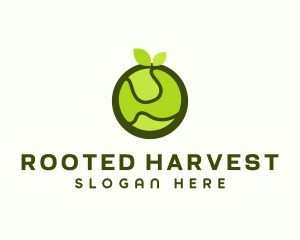 Organic Produce Fruit logo design