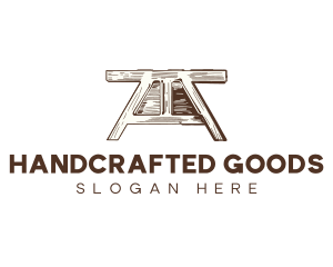 Wooden Park Bench Table logo