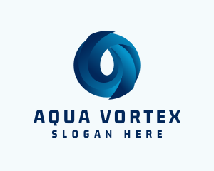 Gradient Water Droplet logo design