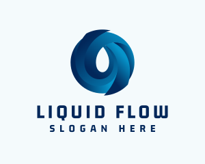 Gradient Water Droplet logo design