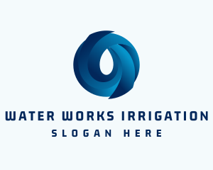 Gradient Water Droplet logo design