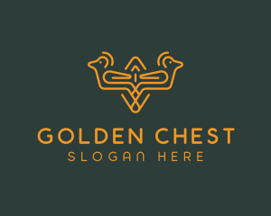 Golden Pigeon Aviary logo design