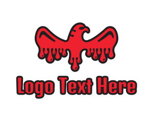 Red Bloody Eagle logo design