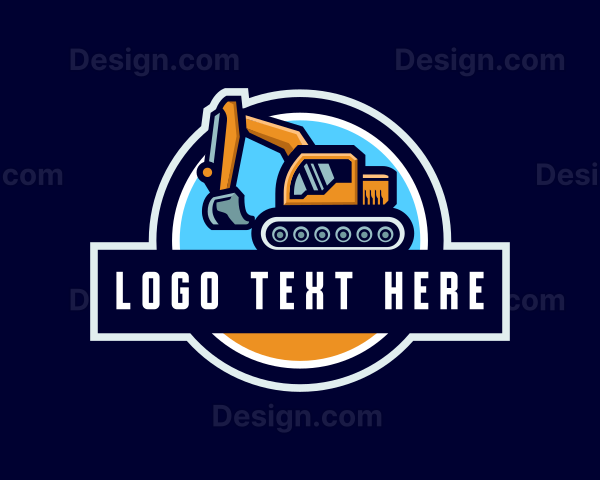 Excavator Heavy Duty Construction Logo