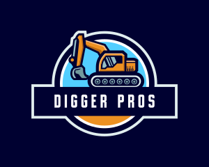 Excavator Heavy Duty Construction logo design