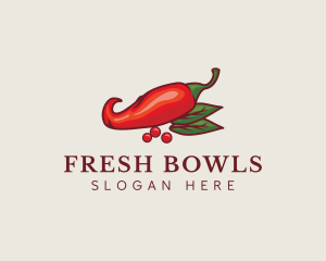 Red Spice Chili logo design