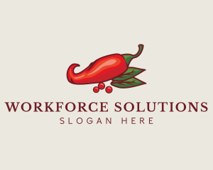 Red Spice Chili logo design