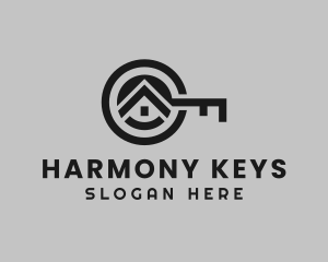 House Realtor Key logo design