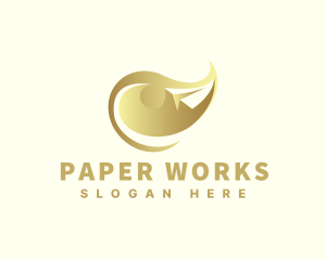 Paper Plane Forwarding Shipment logo design