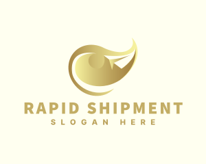 Paper Plane Forwarding Shipment logo design