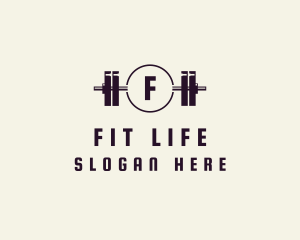 Fitness Gym Barbell Logo