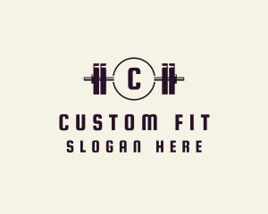 Fitness Gym Barbell logo design