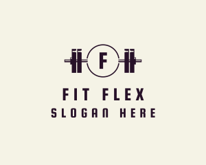 Fitness Gym Barbell logo design