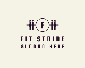 Fitness Gym Barbell logo design