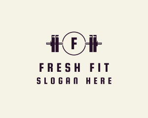 Fitness Gym Barbell logo design