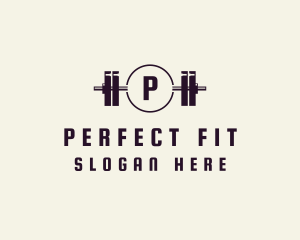 Fitness Gym Barbell logo design