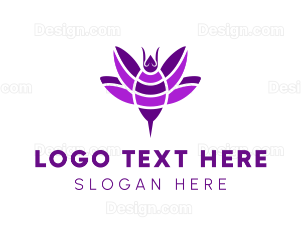 Purple Lotus Bee Logo