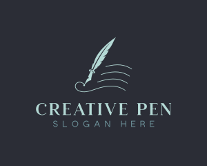 Quill Author Writer Publisher logo design