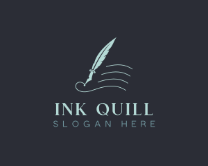 Quill Author Writer Publisher logo design