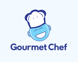 Happy Blue Chef logo design