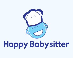 Happy Blue Chef logo design