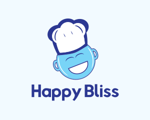 Happy Blue Chef logo design