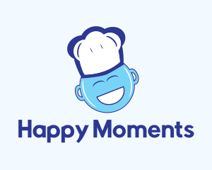 Happy Blue Chef logo design