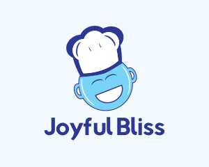 Happy Blue Chef logo design