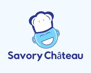 Happy Blue Chef logo design