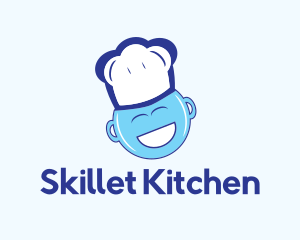 Happy Blue Chef logo design