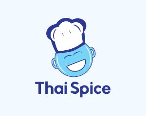 Happy Blue Chef logo design