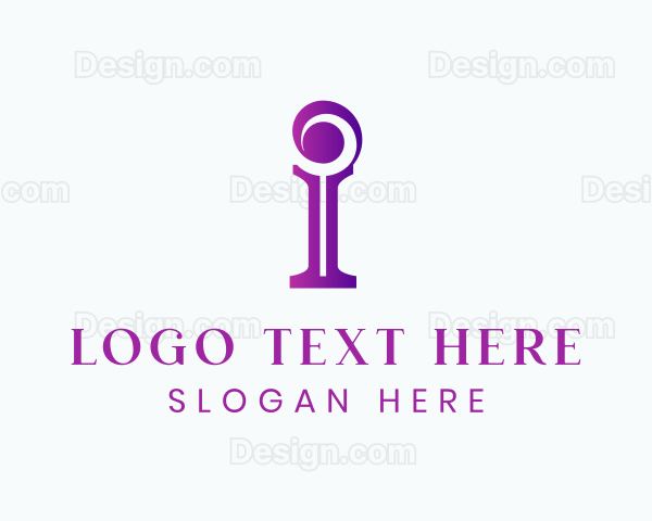 Creative Business Serif Letter I Logo